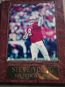 🏈 Steve Young Autographed 8x10 Plaque (No COA) - HOF ‘05 ✍️ - Picture 1 of 7