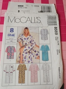 McCalls 8569 Robes Front Button 8 Great Looks 1 Easy Pattern Sizes 16, 18 UNCUT - Picture 1 of 3