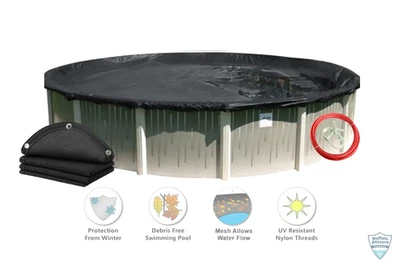 Cubierta redonda de micro malla fina Buffalo Blizzard para piscina invierno (elige el tamaño) Foto 1 de 4