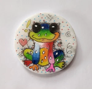 Frosch handbemalt Felsen bemalt Kunst - Bild 1 von 3