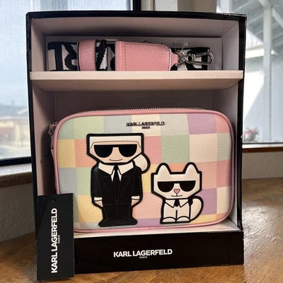 Karl Lagerfeld Paris Maybelle Choupette Bandolera Cámara Bandolera Bolso Rubor Combo Foto 1 de 4