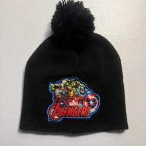 Marvel Avengers Pom Beanie – Cappello invernale in maglia nera, ragazzi/ragazze/adulti, accogliente caldo - Foto 1 di 4