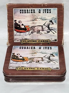 Vintage Currier & Ives The Road Winter Spielkarten Box Set, KARTEN SIND VERSIEGELT!! - Bild 1 von 7