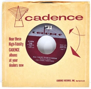 EVERLY BROTHERS "All I Have To Do Is Dream / Claudette" 45RPM Cadence 1348 - Picture 1 of 4