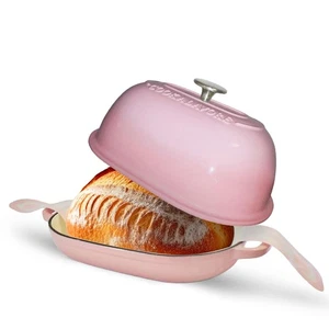 Cast Iron Bread Oven,6 QT Bread Oven,Thick Enameled Loaf Pan with Lid,Bread P... - Picture 1 of 8