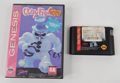 Clay Fighter - Sega Genesis 1994 Clayfighter Video Game w/ Case & Artwork TESTED - Image 1 of 4