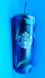 Starbucks 2019 muérdago vacaciones de Navidad acebo 24 oz. Vaso de metal frío - Imagen 1 de 5