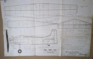Douglas AD-4B Skyraider Model Airplane Plans 1/32 Scale Peanut Vintage #11723 - Picture 1 of 3