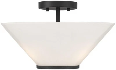 Savoy House 6-4012-3 Blair 3 Luces 15"W LED Semi-Flush Bowl - Negro Foto 1 de 4