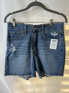 Denizen Levi’s pantaloncino donna vintage denim a vita alta taglia 6 W28 invecchiato nuovo con etichetta - Foto 1 di 7
