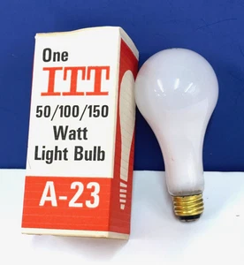 3-Way 50/100/150 White A23 Non-LED LIGHT BULB LAMP ITT NEW 08964 - Picture 1 of 2