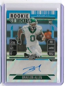 Braelon Allen 2024 Panini Contenders Optic Rookie Ticket Auto 59/99 #115 JETS - Picture 1 of 2