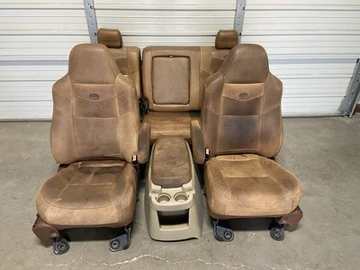 1999-2010 FORD F250 F350 F450 SUPER DUTY KING RANCH FRONT & REAR SEATS - Image 1 of 4