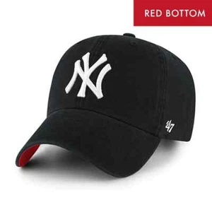 New York Yankees Black Red 47 Brand Ballpark Clean Up Hat - Picture 1 of 3