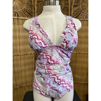 Traje de baño Betsey Johnson Tank de una pieza para mujer mediano estampado de piel de serpiente Foto 1 de 4