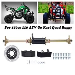28" Rear Axle Complete Kit 3 Hole Wheel Hub For 150cc 110 ATV Go Kart Quad Buggy - Picture 1 of 11