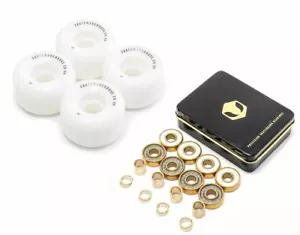 Skatewarehouse Conical Skateboard Wheels & Venom Gold Bearings Pack - Picture 1 of 13