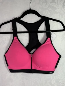 Victoria's Secret 38C Inc Incredible VSX Front-Close Sport BH Pink Schwarz Neu Makel - Bild 1 von 10