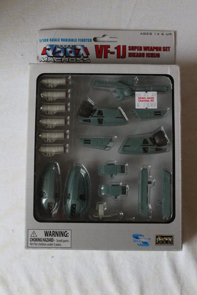 超时空要塞 1/100 比例 VF-1J 女武神武器套装 8 一条光 MIB 2008 Toynami — 第 1/4 张图片