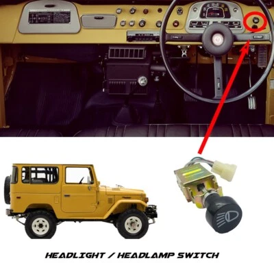 CONTROL DE FAROS INTERRUPTOR PARA TOYOTA LAND CRUISER FJ40 FJ45 BJ40 HJ45 NUEVO Foto 1 de 4