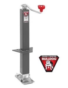 Jack de remolque cuadrado Bulldog marco en A 5.000 libras. Elevador Topwind 15" - con placa de pie - Imagen 1 de 3
