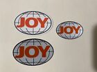 rare lot of 3 different joy globe mining stickers