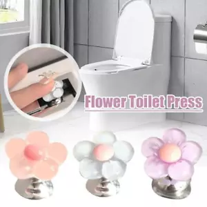 Flower Shaped Toilet Press Button Toilet Flush Button Helper Lovely New M0C3 - Picture 1 of 14