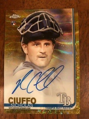 2019 Topps Chrome Nicholas Ciuffo Gold Shimmer Rookie RC # 20/50 Autograph  - Image 1 of 2
