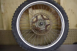 91 KAWASAKI KDX250 OEM RUEDA DELANTERA BUJE CONJUNTO COMPLETO KDX 250 ENDURO - Imagen 1 de 3