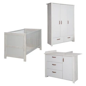 Roba Zimmerset Mila Kombi-Bett 70x140cm Wickelkommode & Schrank 3-türig TOP - Bild 1 von 11