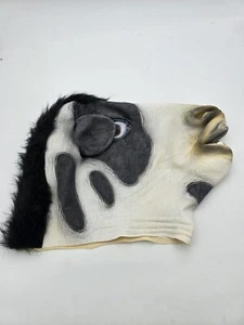 Masquerade Halloween Latex Fancy Cow Head Mask Prank party Cosplay Costume Props - Picture 1 of 6