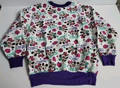 Sudadera Rara De Colección Disney Mickey & Minny Estampado All Ove (AOP) Niño Pequeño Talla L C2 Foto 1 de 4