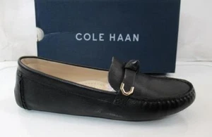 Women's Cole Haan Evelyn Bow Driver Moccasin Loafer Shoes Leather Black Size 9 - Picture 1 of 9