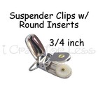 50 Mitten Pacifier Holder Suspender Clips - 3/4" Round 