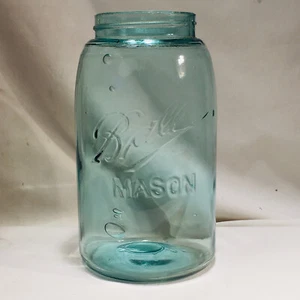BARATTOLO BALL MASON TRIPLA L Blu Bolle Inclinato #V Conserve V + 5 ANTICO VINTAGE - Foto 1 di 10