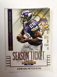 Adrian Peterson 2014 Panini Contenders Football #100 Minnesota Vikings