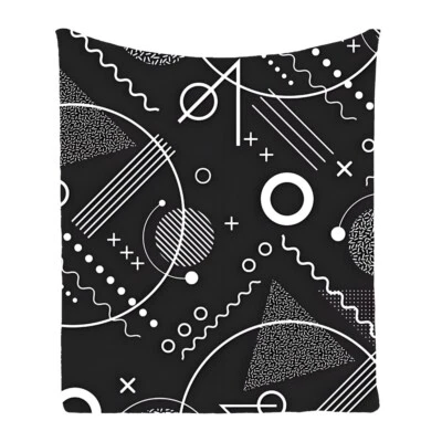 Geometric Triangles Diamonds Bedspread Sofa Throw Blanket Holiday Birthday Gift - Image 1 of 4