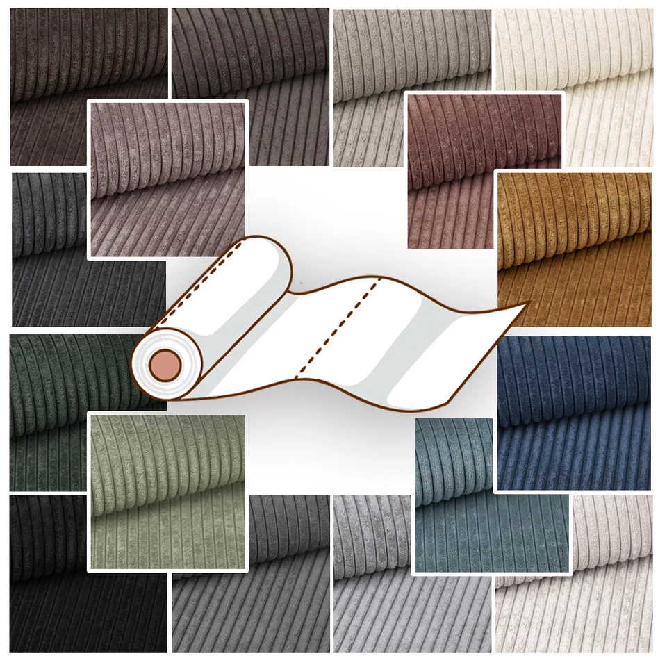 (7,40 €/m) Polsterstoff Bezugsstoff POSO Cordoptik Meterware Streifen Polsterung - Bild 1 von 1