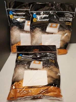 9 (3 paquetes de 3) bolsas de filtro de polvo para aspiradoras de tienda Vacmaster de 4-5 galones Shopvac Foto 1 de 4