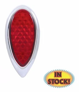 Luz trasera Ford United Pacific FTL383903 - 1938-39 - LED rojo con bisel cromado - Imagen 1 de 3