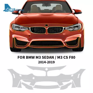 Front Bumper Precut Paint Protection Film PPF For BMW M3 Sedan CS F80 2014-2019 - Picture 1 of 12