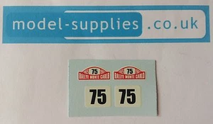 Corgi 323 Citroen DS19 Monte Carlo Rally no. 75 waterslide decal set - Picture 1 of 1
