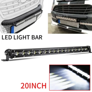 Slim 20" Bumper LED Light Bar Spot Flood Driving Fit FORD TRANSIT CUSTOM 2013+ - Picture 1 of 9