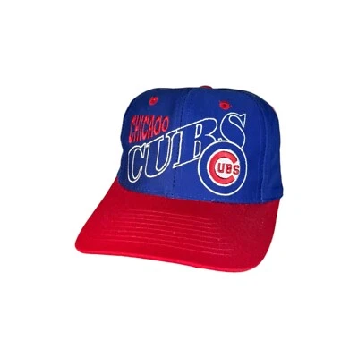 Gorra de colección de los 90 Chicago Cubs por el equipo de béisbol del juego sombrero azul y rojo Foto 1 de 4