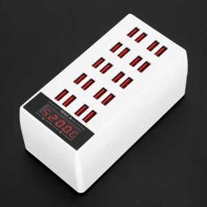 20-Port Charger USB Charging Station Intelligent Distribution 100W For Tablet - Picture 1 of 9