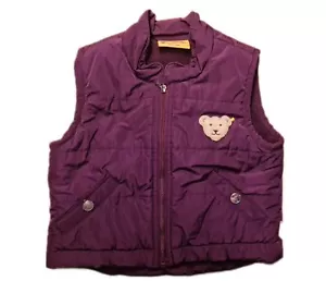Sweet Original Baby Teddy Vest by Steiff Size 3M 62 Purple - Picture 1 of 2