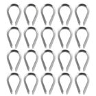 50 Pcs Heart Ring Triangular Stainless Steel Wire Rope Cable Crimping Tool