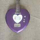 Gitara elektryczna w kształcie serca, fioletowy wysoki połysk, zdjęcie dostawy Darmowa dostawa