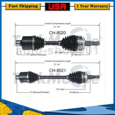 TrakMotive Front Driver Passenger Side CV Axle Joint For Chrysler Concorde 1996 - Image 1 of 3