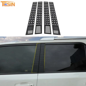 Black Window B Pillar Post Cover Trim Accessories For 4Runner 2010-2023 USA Flag - Picture 1 of 14